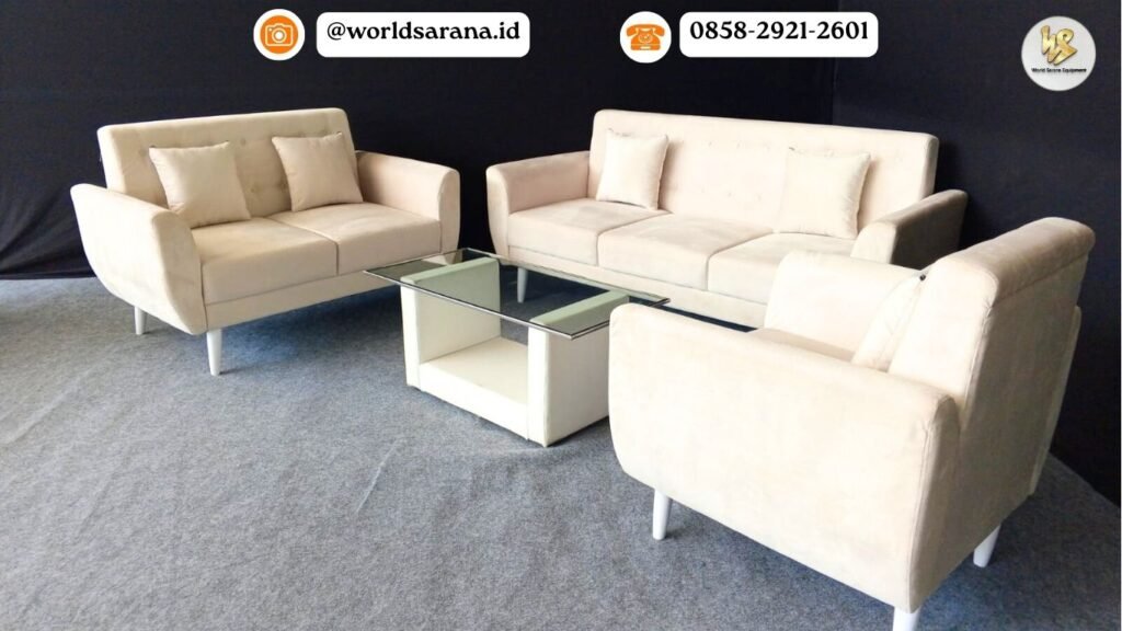 SEWA SOFA MINIMALIS BLUDRU DEPOK ELEGAN COCOK UNTUK SEGALA EVENT
