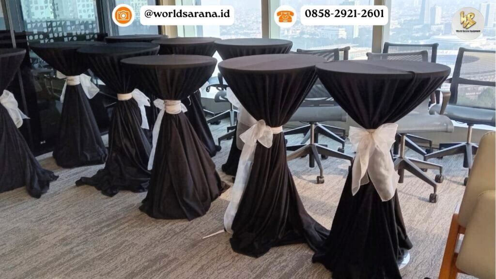 SEWA MEJA BARSTOOL COVER DAN PITA CILANDAK JAKARTA SELATAN