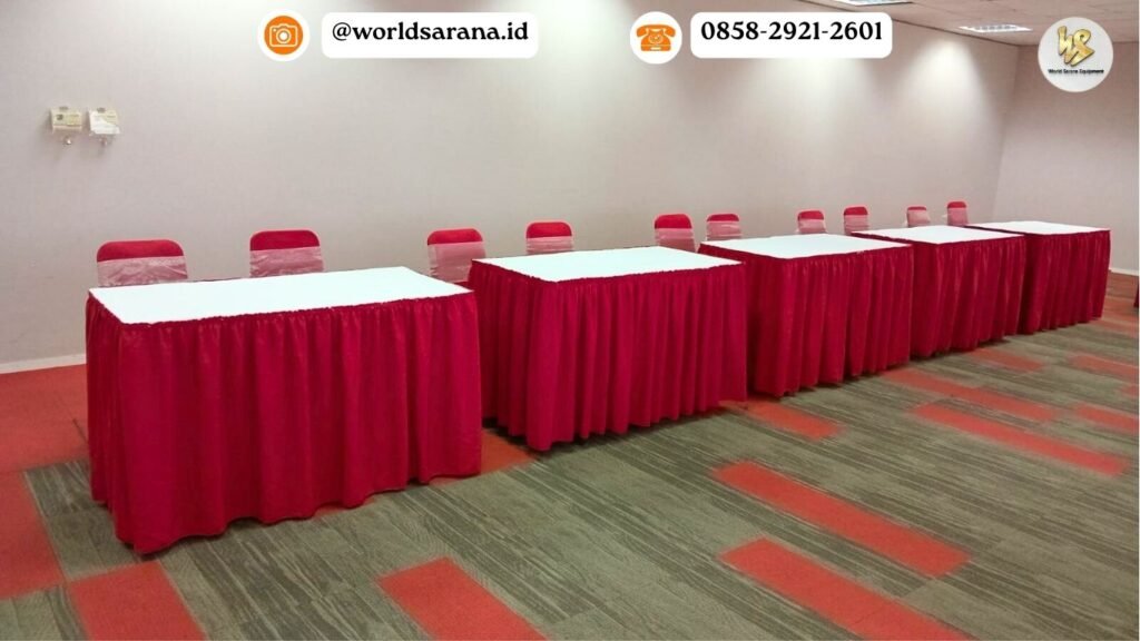 SEWA MEJA KOTAK & KURSI FUTURA MERAH PUTIH JAKARTA